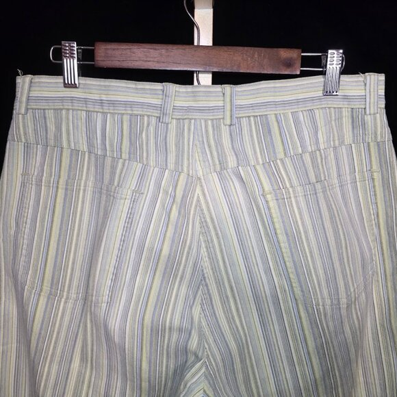Vintage TEHAMA NANCY HALEY Striped Capri Pants 14 - Picture 7 of 13